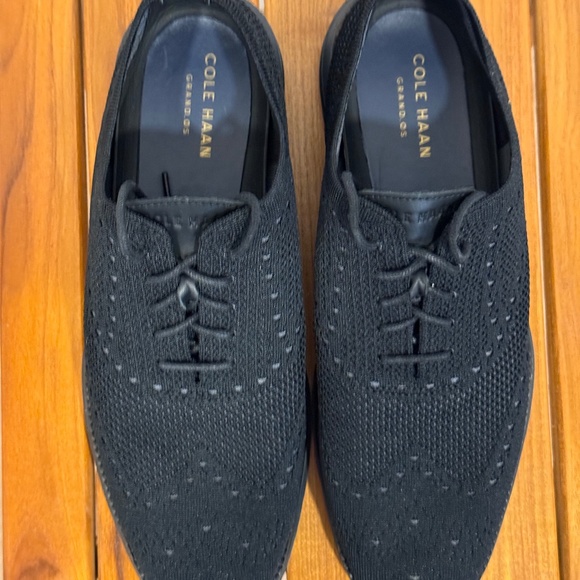 Cole Haan Grand.OS Black Knit Oxfords - Picture 1 of 3